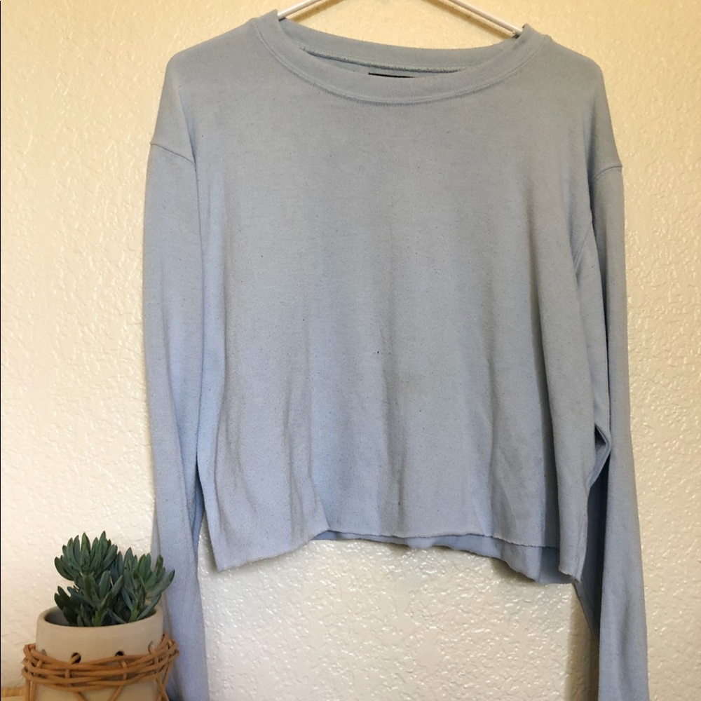 Brandy Melville baby blue cropped sweater